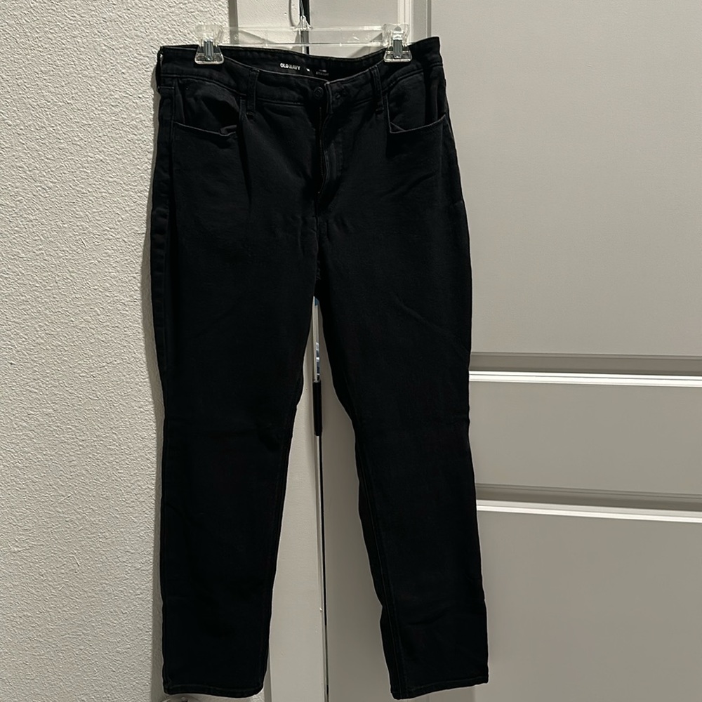 High rise straight jeans